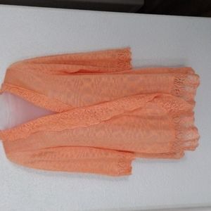 Lightweight Knit Cardigan - Orange
